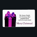 Adressetikett för Gift Box God jul Fraktsedel<br><div class="desc">Lägg till en speciell detalj i helgdag! Det finns många olika etiketter,  så det plockor den utformning och formulering du vill ha. Bläddra i butiken eller sök efter "portosabbianatalelabel".</div>