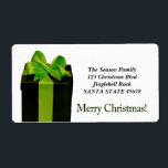 Adressetikett för Gift Box God jul Fraktsedel<br><div class="desc">Lägg till en speciell detalj i helgdag! Det finns många olika etiketter,  så det plockor den utformning och formulering du vill ha. Bläddra i butiken eller sök efter "portosabbianatalelabel".</div>