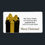 Adressetikett för Gift Box God jul Fraktsedel<br><div class="desc">Lägg till en speciell detalj i helgdag! Det finns många olika etiketter,  så det plockor den utformning och formulering du vill ha. Bläddra i butiken eller sök efter "portosabbianatalelabel".</div>