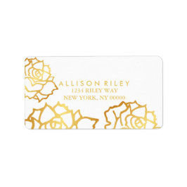 Adressetikett för Golden Ro - vit