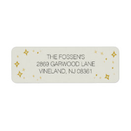 Adressetikett för Golden Stars Returadress Etikett