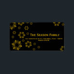 Adressetikett för gult-Snöflingor-kalkylbord<br><div class="desc">Efter allt arbete och stressa, säg att du har ett ny adress! Det finns inget bättre (och enklare!) sätt att sprida nyheterna än att lägga till den här etiketten till julposten. Det finns många olika kort tillgängliga, så plocka den utformning och formulering du vill ha. Bläddra i butiken eller sök...</div>