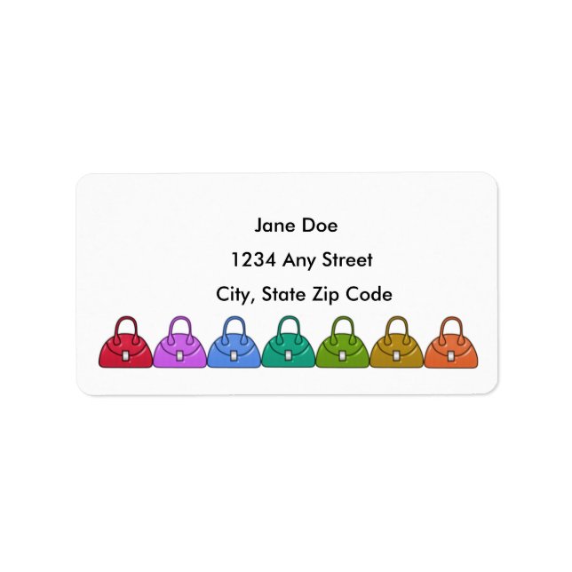 Adressetikett för handsäckar (Framsidan)