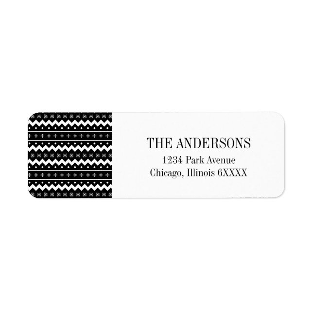 Adressetikett för helgdag Mittens Warm Önskemål Returadress Etikett (Framsidan)