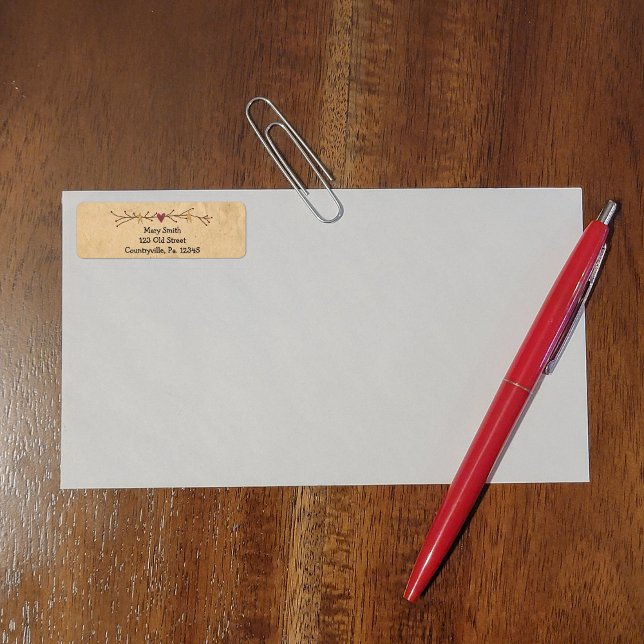 Adressetikett för hjärta och stjärnor returadress etikett (Skapare uppladdad)