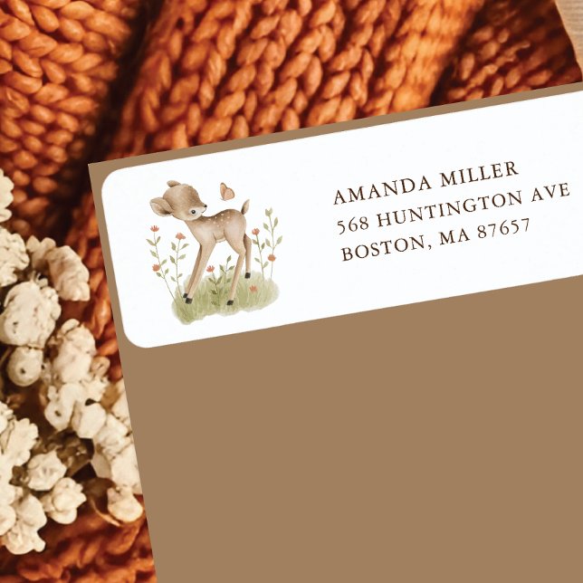 Adressetikett för  Hjort för trädland Returadress Etikett (Skapare uppladdad)