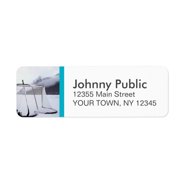 Adressetikett för Hockey Anpassningsbar Färg Strip Returadress Etikett (Framsidan)