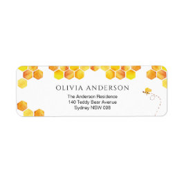 Adressetikett för honungsbin returadress etikett