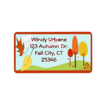 Adressetikett för höst