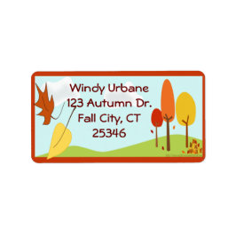 Adressetikett för höst