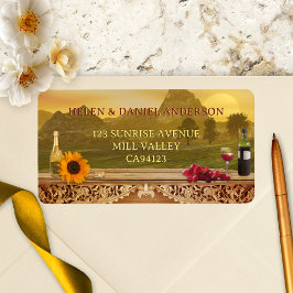 Adressetikett för italienska vineyard Fall Wedding