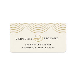Adressetikett för ivoriansk Art Deco String Ljus R