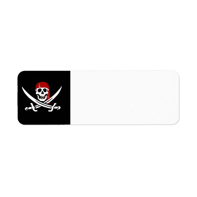 Adressetikett för Jolly Jack Pirat Returadress Etikett (Framsidan)