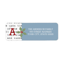 Adressetikett för julåtervändandeadress för Rustik