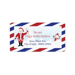 Adressetikett för jultomte Luft retur