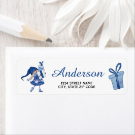 Adressetikett för jultomte Presenter Retur Returadress Etikett