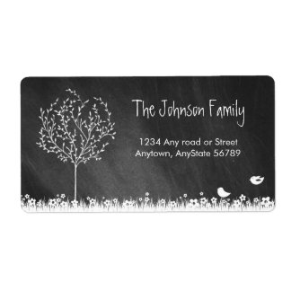 Adressetikett för kalkboard fraktsedel