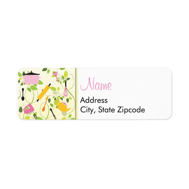 Adressetikett för köksduschar returadress etikett (Framsidan)