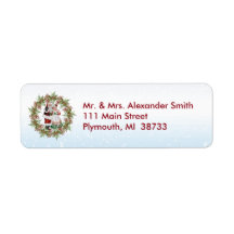 Adressetikett för krans och tomtkrans