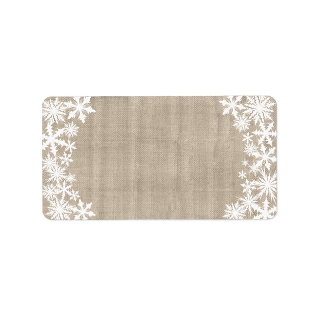 Adressetikett för Lacy Winter-Helgdag (Framsidan)