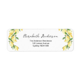 Adressetikett för Lemon Return Returadress Etikett
