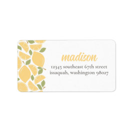 Adressetikett för Lemons Möhippa Return