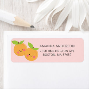 Adressetikett för Little Cuties Baby Shower Returadress Etikett