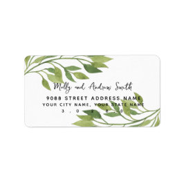 Adressetikett för lövgrei löv party/bröllop