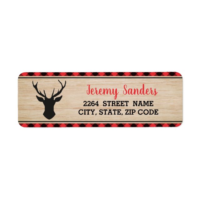 Adressetikett för Lumberjack Boy Födelsedagsfest Returadress Etikett (Framsidan)