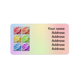 Adressetikett för Macro Rainbow Ro Bröllop