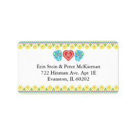 Adressetikett för mexikanska Döskallar Retur