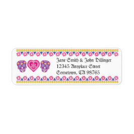 Adressetikett för mexikanska Döskallar Retur Returadress Etikett