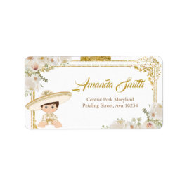 Adressetikett för Mexikanska Guld Fiesta Boy Bapti