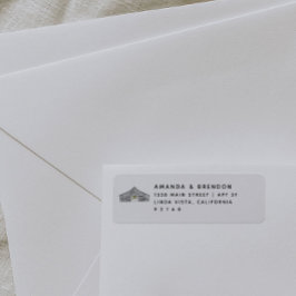 Adressetikett för Modern Elegant Barn Return Returadress Etikett