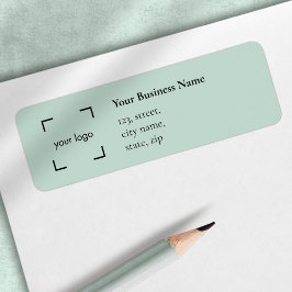 Adressetikett för Modern Teal Business Return Returadress Etikett