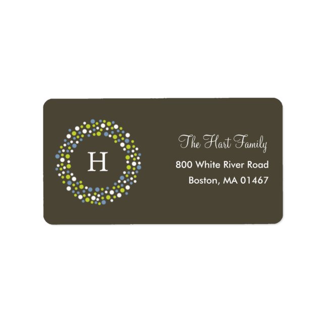 Adressetikett för Monogram WAN-Helgdag (Framsidan)