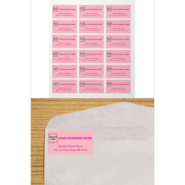 Adressetikett för Monokrome Rosa Färg (Skapare uppladdad)