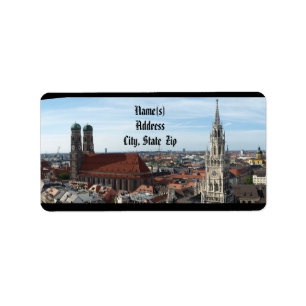 Adressetikett för München, Bayern