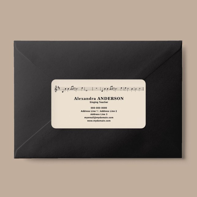 Adressetikett för Music Score Return (Music Score Return Address Label)