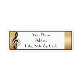 Adressetikett för musikpersonal och anteckningar returadress etikett