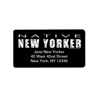 Adressetikett för Native New Yorker Mörk