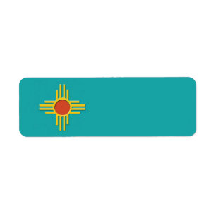 Adressetikett för new mexico Centennial Turcos Zia Returadress Etikett