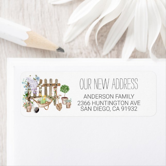 Adressetikett för nya rötter för  planering returadress etikett (Insitu)