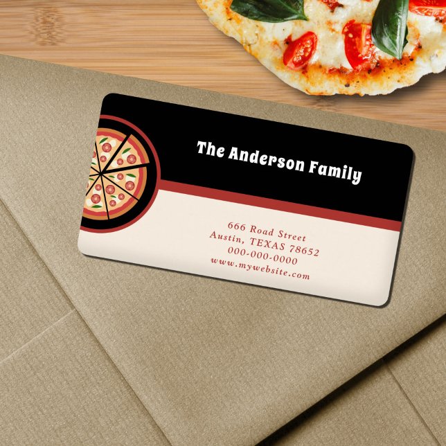 Adressetikett för Pizza Restaurant-returadress (Pizza Restaurant Return Address Label)