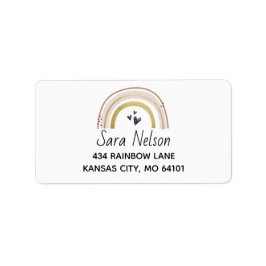 Adressetikett för regnbåge - retur