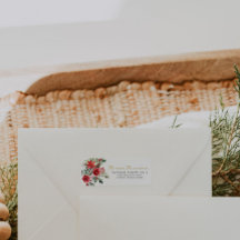 Adressetikett för retur för julbabyskor