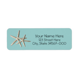 Adressetikett för retur för stjärfika returadress etikett