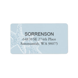 Adressetikett för retur för stjärnfisk