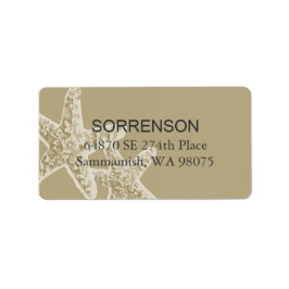 Adressetikett för retur för stjärnfisk