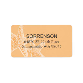 Adressetikett för retur för stjärnfisk